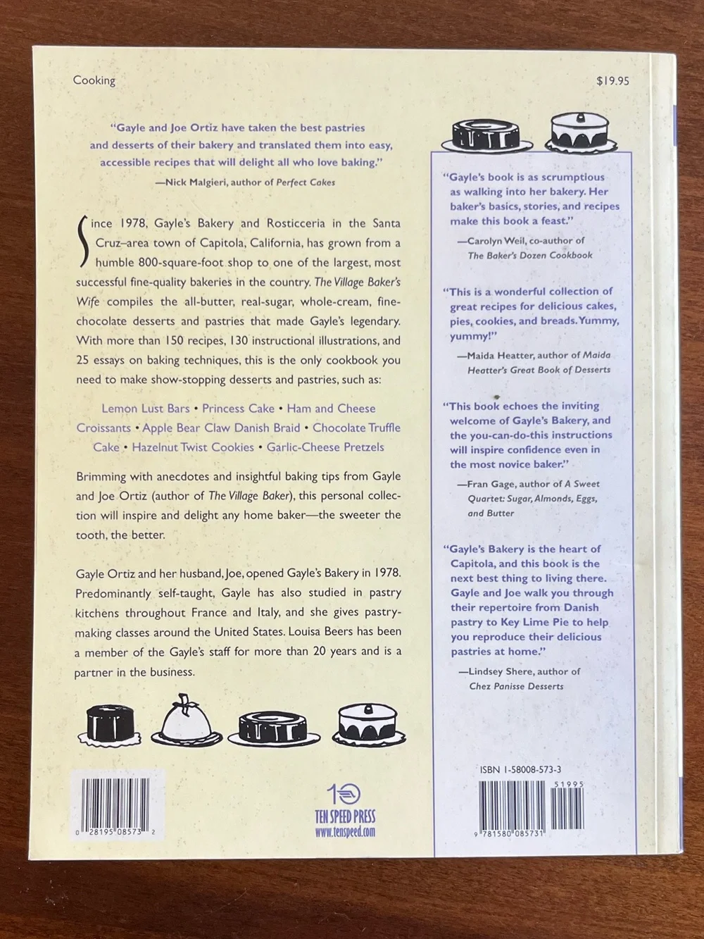 The Village Baker’s Wife- Dessert Cookbook by Gayle & Joe Ortiz